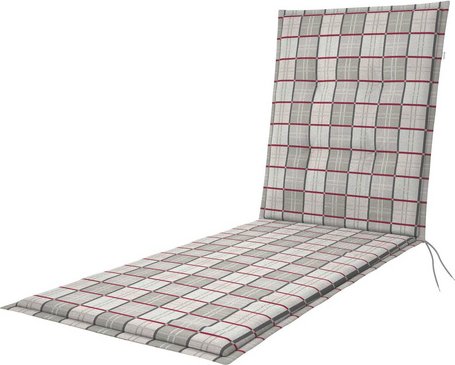 DOPPLER Auflage »Spot«, BxL: 60 x 195 cm, mit Dekor-Muster, grau/rot, für Gartenliegen - grau | rot