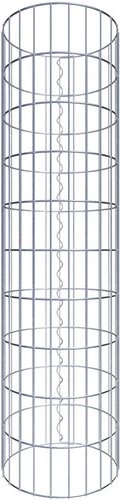 Gabiona Gabionensäule, silbergrau, Maschenweite 5 cm x 10 cm - silberfarben