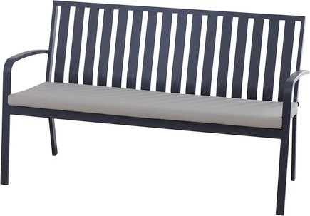 GARDAMO Bank, Aluminium, 2-Sitzer, BxHxT: 150 x 90 x cm - grau
