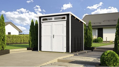 Thumbnail - WEKA Gartenhaus »264«, Holz, BxHxT: 263 x 239 x 285 cm (Außenmaße inkl. Dachüberstand) - grau