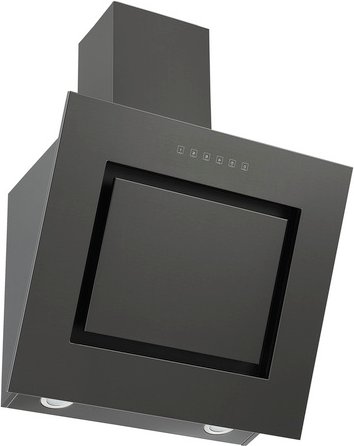 RESPEKTA Schräghaube, HxT: 124,5 x 37,2 cm, Metallfilter, Touch-Control - schwarz