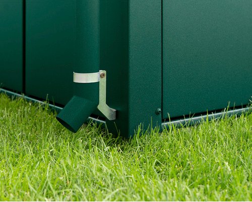 Ecostar Fallrohr, Länge: 193,6 cm, Metall, für Gerätehaus - gruen