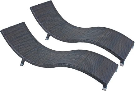 GARDEN PLEASURE Sonnenliege-Set »Caracas«, Aluminium, BxH: 59 x 62 cm - braun