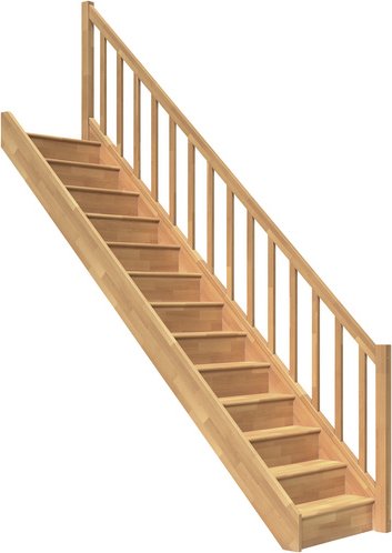 Thumbnail - DOLLE Wangentreppe »Paris«, , gerade, bis 280,5 cm Raumhöhe - braun