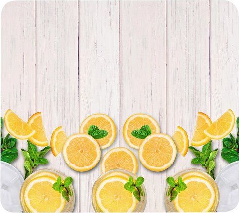 WENKO Multi-Platte, BxHxL: 56 x 0,5 x 50 cm, Glas/Silikon, mehrfarbig