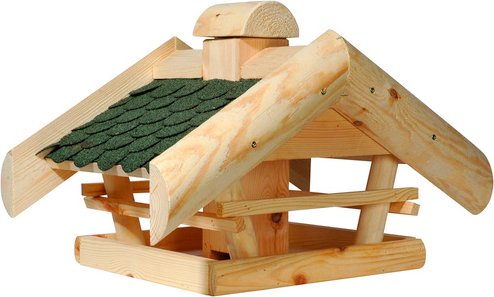 DOBAR Vogelhaus, für Wildvögel, Kiefernholz/Bitumen, ohne Ständer - braun