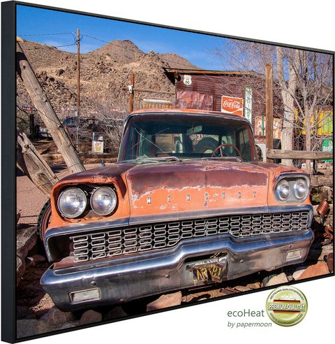 papermoon Infrarotheizung »EcoHeat - Altes Auto «, Matt-Effekt - bunt