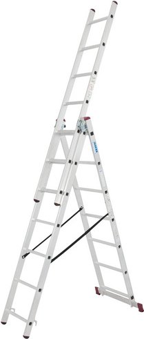 KRAUSE Vielzweckleiter »CORDA«, 21 Sprossen, Aluminium - silberfarben