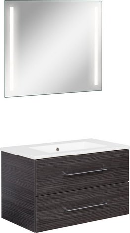 FACKELMANN Waschplatz-Set »B.PERFEKT«, 80cm SPS Dark Oak - braun