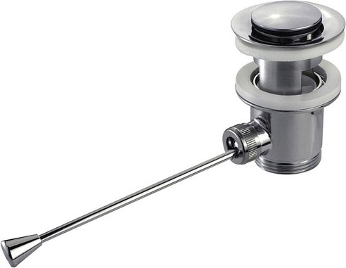 WELLWATER Ablaufventil, Messing, 1 1/4" - silberfarben