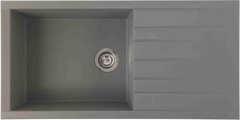 Thumbnail - RESPEKTA Einbauspüle »Houston«, Granit Mineralite 100 x 50 Beton grau