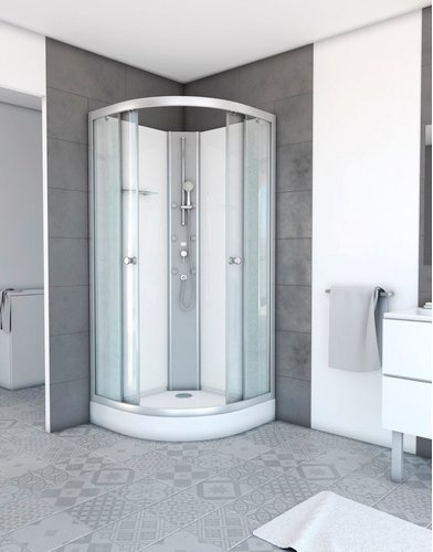 Marwell Komplettdusche »White Ocean«, HxT: 210 x 90 cm - weiss