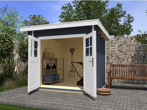 Thumbnail - WEKA Gartenhaus »179 Gr.3«, Holz, BxHxT: 354 x 224 x 311 cm (Außenmaße inkl. Dachüberstand) - grau