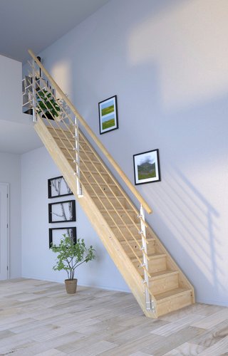 STARWOOD Raumspartreppe »Korfu«, Fichtenholz, 13 Stufen, max. Geschosshöhe 300 cm - braun