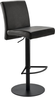 Mayer Sitzmöbel Barhocker »1386«, Breite: 40 cm, höhenverstellbar, Leder, schwarz