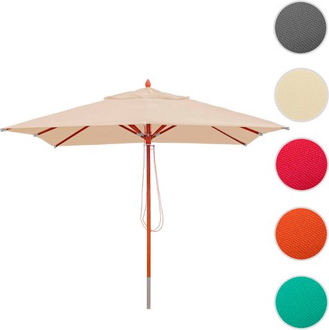 MVG Holz-Sonnenschirm »MVG-C57«, 300 x 300 cm, eckig - weiss