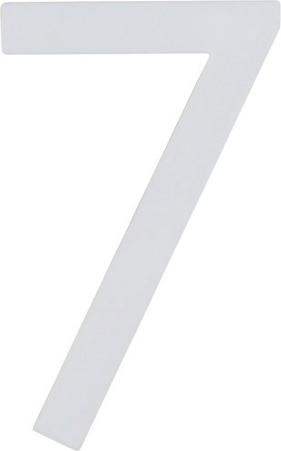 Thumbnail - ALPERTEC Hausnummer, 7, Weiß, Kunststoff, 9,7 x 18 x 0,4 cm, nachtleuchtend - weiss