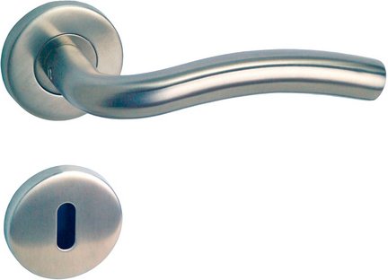 GO/ON! Türdrücker, Edelstahl, silberfarben, geschwungen