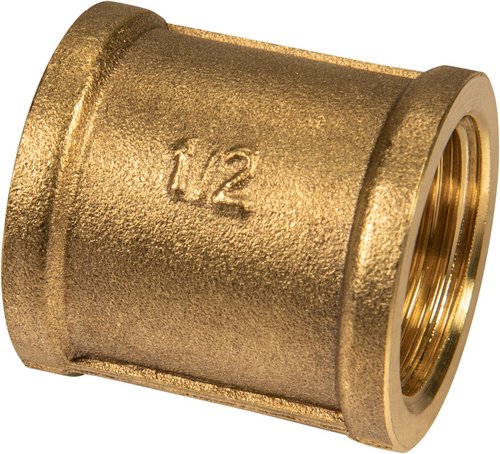 CORNAT Muffe, Messing, Innengewinde: 1/2" - goldfarben