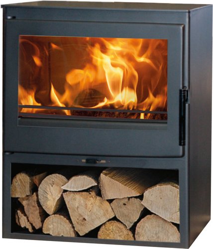 PANADERO Kaminofen »Vera«, BxT: 56 x 40 cm, schwarz-metallic