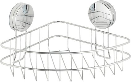 WENKO Eckablage, BxL: 26,5 x 19 cm, silberfarben glänzend