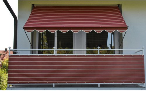 Thumbnail - ANGERER FREIZEITMÖBEL Klemmmarkise, BxT: 400x150 cm, bordeauxrot gestreift