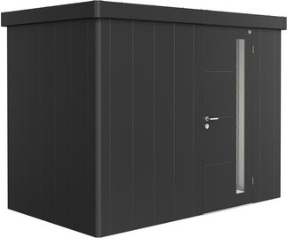 Thumbnail - BIOHORT Gerätehaus »Neo«, Stahl, BxHxT: 292 x 222 x 180 cm (Außenmaße inkl. Dachüberstand) - grau