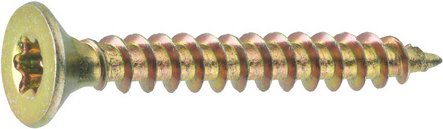 GECCO Spanplattenschrauben, TX, 1000 Stk., 4 x 20 mm - goldfarben