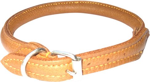 HEIM Hundehalsband, Größe: 60 cm, Rindsleder, cognacfarben - braun