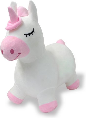 Thumbnail - JAMARA Hüpftier, mit Plüschbezug und Pumpe, waschbar - rosa