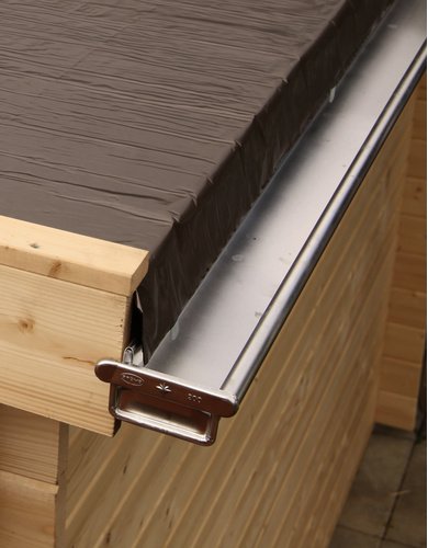 WOLFF Dachkastenrinne für Finnhaus Wolff-Produkte, BxT: 7 x 600 cm, Aluminium - silberfarben