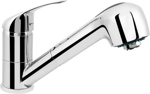 Thumbnail - WELLWATER Einhebelmischer, verchromt, mit schwenkbarem Auslauf - silberfarben