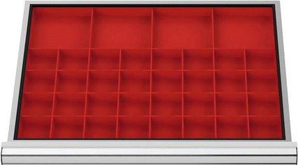 Simplaflex Schubladenorganizer, BxT: 600 x 450 mm, Kunststoff - rot