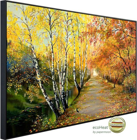 Thumbnail - papermoon Infrarotheizung »EcoHeat - Herbststraße«, Matt-Effekt - bunt