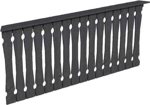 SKANHOLZ Brüstung, B x H: 78,5 x 96 cm, Holz, Farbe: schiefergrau