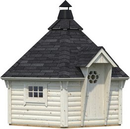 Thumbnail - PALMAKO Grillkota »Eva«, Holz, natur, BxT: 429 x 372 cm - beige