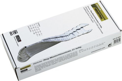 PROXXON Ring-Maulschlüsselsatz »Industrial«, Stahl, Schlüsselgröße: 6 bis 32 mm - silberfarben