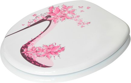 Sanilo WC-Sitz, BxL: 37,7 x 47 cm, Schuh - weiss