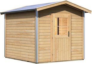 KARIBU Saunahaus »Goldingen«, 231x273x235 cm - braun