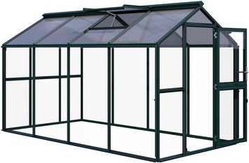 KGT Gewächshaus »Galant«, BxLxH: 2,16 x 4,08 x 2,38 m, 8,81 m², abschließbar - gruen