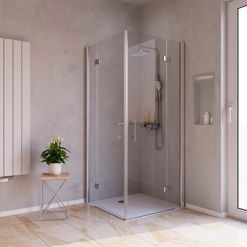 WELLWATER Eckeinstieg »Aventis«, Drehtür, BxH: 80 x 200 cm - transparent