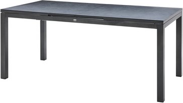 CASAYA Ausziehtisch »Lacona«, BxT: 240/180 x 90, Aluminium/Glas, anthrazit - grau