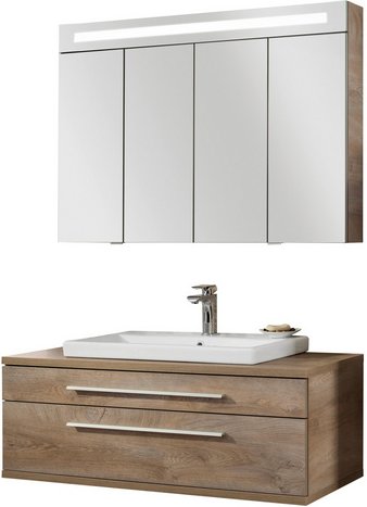 FACKELMANN Waschplatz-Set »STANFORD«, 110cm Nature Oak - braun