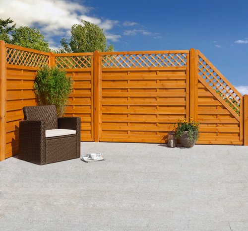 Mr. GARDENER Sichtschutzelement »Licata«, Fichtenholz/Kiefernholz, HxL: 180 x 180 cm - orange