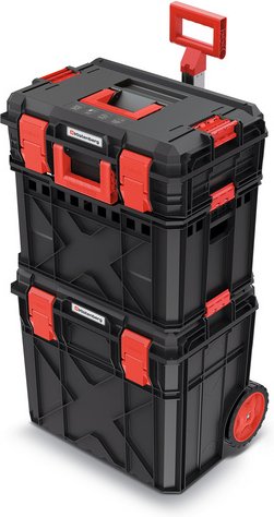 PROSPERPLAST Werkzeugkiste »Set X Block«, BxHxT: 546 x 970 x 380 mm, wasser- und staubdicht - schwarz