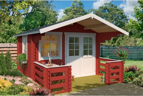 LASITA MAJA Gartenhaus »Lola«, BxHxT: x 245,1 x cm (Außenmaße inkl. Dachüberstand), Holz - rot