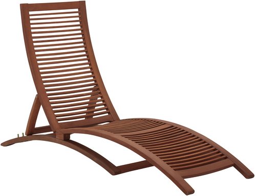 MERXX Gartenliege »Cuba«, Eukalyptusholz, inkl. Auflage - braun