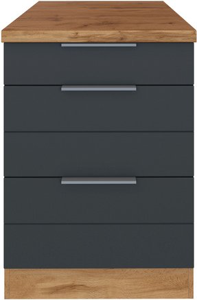 HELD MÖBEL Auszugsunterschrank »Faro«, BxHxT: 60 x 86 x 60 cm, Holzwerkstoff - grau