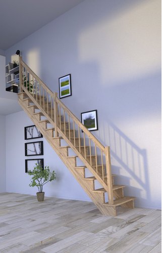 Thumbnail - STARWOOD Systemtreppe »Lindos«, Eichenholz, 13 Stufen, max. Geschosshöhe 300 cm - braun