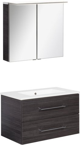 FACKELMANN Waschplatz-Set »B.PERFEKT«, 80cm SPS Dark Oak - braun